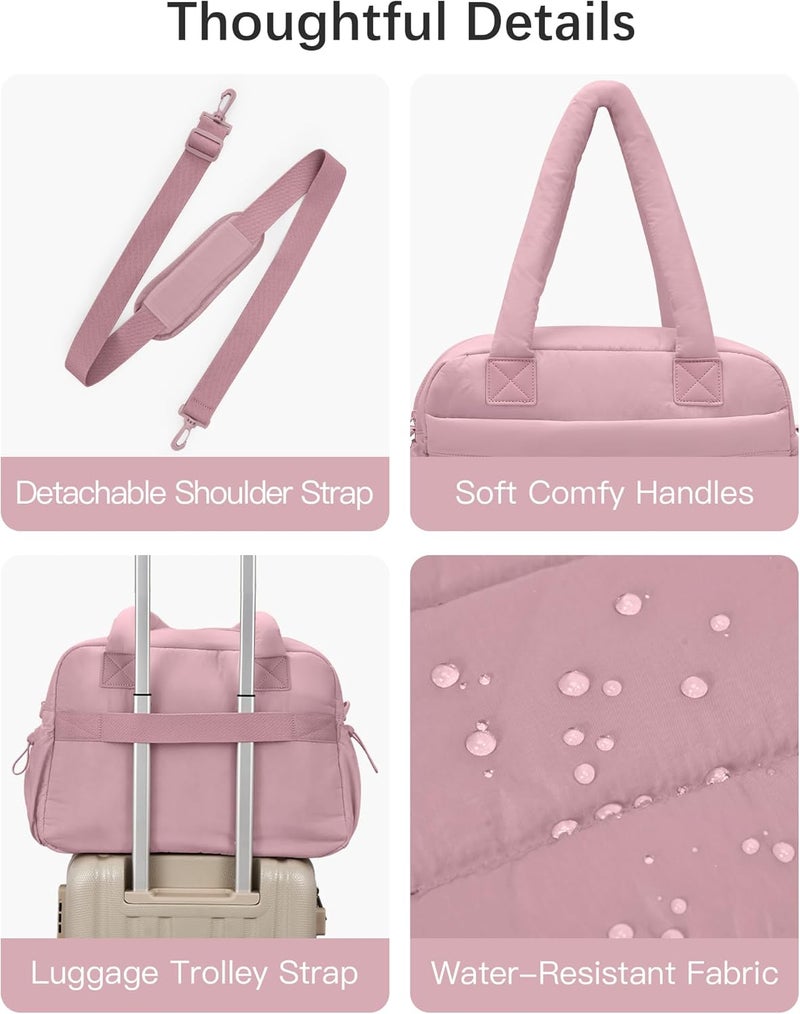 oscaurt Gym Bag for Women Lightweight Duffle Bag for Travel with Toiletry Pouch Water Resistant Carry On Weekender Overnight Duffel - Image 4